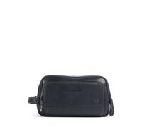 Piquadro W136 Borsa da toilette blu scuro, pelle, 24 x 14 x 9cm