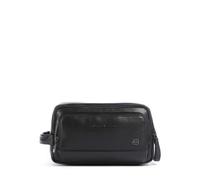Piquadro W136 Borsa da toilette nero, pelle, 24 x 14 x 9cm