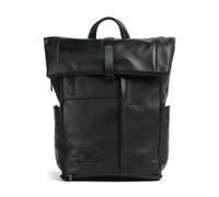 Piquadro W137 Zaino roll-top nero, pelle, unisex, 31L
