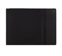 PIQUADRO Woody Portafoglio da uomo con porta documenti in pelle e tessuto a due scomparti e schermatura RFID
