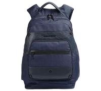 Piquadro Zaino Business Con Tasca Porta Pc Misto Pelle e Tessuto Blu Unisex