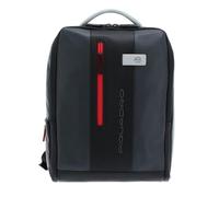 PIQUADRO - Zaino Compatto Porta PC 15,6" in Pelle - Uomo - Grigio Nero