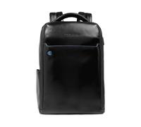 Piquadro Blue Square Zaino da giorno Pelle 29 cm Scomparto per laptop nero