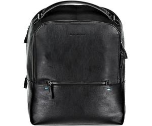 Piquadro Zaino Elegante da Ufficio 100% Pelle Nero Uomo