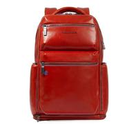 PIQUADRO - Zaino Grande Porta PC 15,6" Blue Square - Pelle di Alta Qualità - Colore Rame - Unisex