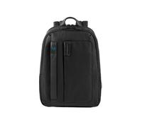 PIQUADRO Zaino porta PC, 14", Pelle e tessuto, Chevron/Nero