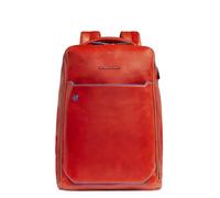 PIQUADRO - Zaino Porta PC 14" Blue Square in Pelle - Unisex - Rame