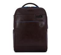 PIQUADRO - Zaino Porta PC 14" e iPad in Pelle - Colore Mogano - Unisex Professionale