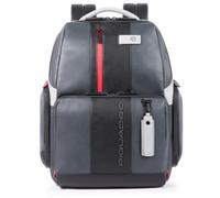 PIQUADRO - Zaino Porta - PC 15,6" - Compatto e Versatile - In Pelle - Uomo - Colore Grigio