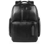 PIQUADRO - Zaino Porta - PC 15,6" - Compatto e Versatile - In Pelle - Uomo - Colore Nero
