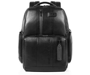 PIQUADRO - Zaino Porta - PC 15,6" - Compatto e Versatile - In Pelle - Uomo - Colore Nero