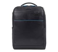 PIQUADRO - Zaino Porta PC 15,6" e iPad - Pelle Premium - Colore Blu Notte - Uomo