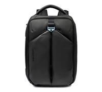 PIQUADRO - Zaino porta PC 15,6" - in Pelle e Tessuto Tecnico - Colore Nero - Uomo