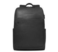 PIQUADRO - Zaino Porta PC 15,6" in Pelle - Uomo - Nero