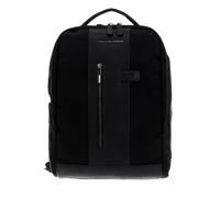 PIQUADRO - Zaino Porta PC 15,6" Tessuto Riciclato e Pelle - Uomo - Nero
