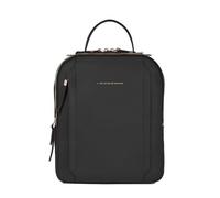 PIQUADRO - Zaino Porta Tablet Mini in Pelle - Donna - Nero | Aggancio per Trolley, Spallacci imbottiti, Vani organizzati, Elegante e Pratico, Uso quotidiano