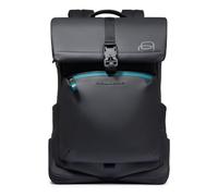 Piquadro Corner Special Zaino roll-top nero, poliuretano, unisex, 17L