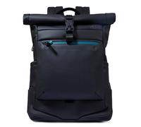 PIQUADRO - Zaino Roll-Top Porta PC 15,6" - Resistente all'Acqua - Tessuto Premium - Colore Nero - Uomo