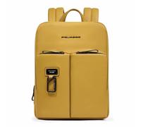 PIQUADRO - Zaino Slim Espandibile PC 14" Pelle - Uomo - Colore Giallo