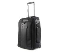 PIQUADRO - Zaino Trolley 2 Ruote Brief - Porta PC 15.6" in Pelle - Colore Nero - Unisex