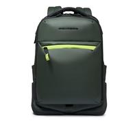 Piquadro Corner Special Zaino verde scuro, poliuretano, unisex, 17L