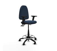 Piqueras y Crespo Aýna Sgabello alto per ufficio, ideale per officine meccaniche, con schienale regolabile in altezza e bracci 2D