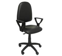 Piqueras Y Crespo Modello 04Cp Sedia Da Ufficio Ergonomica Con Meccanismo Di Contatto Permanente E Regolabile In Altezza Sedile E Schienale Imbottiti In Tessuto Finta Pelle Colore Nero