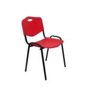 Piqueras y Crespo Robledo Confezione da 4 Sedie in PVC Rosso