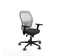 Piqueras y Crespo Sedia a giorquera ergonomica per lavorare con schienale fisso, bracci 3D, supporto lombare 1D, meccanismo sincro 5 posizioni, uso 8 ore, peso massimo 120 kg, colore attraente