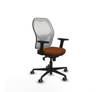 Piqueras y Crespo Sedia da lavoro regolabile con altezza ergonomica da scrivania, schienale fisso, bracci 2D, supporto lombare 1D, per uso fino a 120 kg per 8 ore