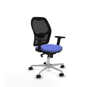 Piqueras y Crespo Sedia da scrivania color crema a buccia ergonomica per lavoro a casa, ideale per persone alte, con schienale fisso, supporto lombare 1D e meccanismo sincro 5 posizioni, fino a 120 kg