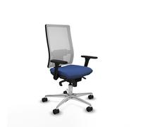 Piqueras y Crespo - Sedia da ufficio con massaggiatore per stufe, operativa, schienale regolabile in altezza, braccio 3D, supporto lombare 1D, ideale per ufficio, color crema.
