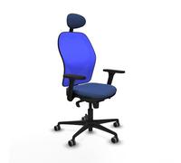 Piqueras y Crespo Sedia da ufficio con testa fissa, supporto lombare 1D, schienale fisso, braccioli 3D, meccanismo sincrono a 5 posizioni, 120 kg, 24 ore di utilizzo, ideale per lavorare