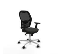 Piqueras y Crespo Sedia da ufficio, ideale per lavorare, sedia per lavoro con schienale fisso, supporto lombare 1D, bracci 2D, meccanismo sincro 5 posizioni, 120 kg, 8 ore