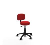 Piqueras y Crespo - Sedia da ufficio rossa con schienale regolabile in altezza e meccanismo di contatto lama, ideale per ufficio e computer.