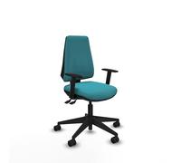 Piqueras y Crespo - Sedia ergonomica imbottita Elche, operativa fino a 120 kg, con braccioli 1D, meccanismo asincro e schienale regolabile in altezza, senza testiera.