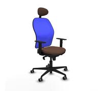 Piqueras y Crespo Sedia ergonomica tipo cassiere con schienale fisso, testiera fissa, supporto lombare 1D, bracci 1D e meccanismo sincro 5 posizioni, ideale per 8 ore di utilizzo e peso massimo di 120
