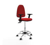 Piqueras y Crespo Sgabello Aýna Sgabello ideale per banco di lavoro, alto ufficio e con ruote, schienale regolabile in altezza e bracci 2D, portata fino a 100 kg