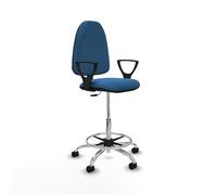 Piqueras y Crespo Sgabello Aýna Sgabello: ideale per ufficio con ruote, alto di lavoro e regolabile sullo schienale, supporta fino a 100 kg