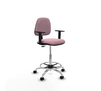 Piqueras y Crespo Sgabello Isso: ideale per 4-6 ore di utilizzo, con schienale regolabile in altezza e bracci 1D, sgabello da scrivania, sgabello alto da lavoro o sgabello per officina meccanica -