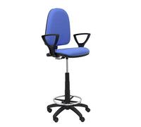 Piqueras y Crespo - T04cp - Sgabello Ergonomico, Altezza Regolabile E Anello Poggiapiedi Blu Chiaro - SPEDIZIONE GRATUITA