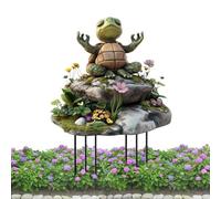 Piquet de Jardin Tortue Acrylique | Déco Extérieure Effet 2D Pelouse
