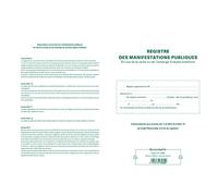 Piqure 32x19,5cm - registre des manifestations publiques 80pages