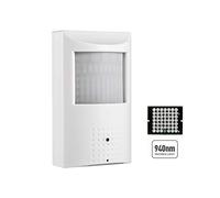 PIR interior Cámara IP POE, Cámara de Seguridad Lente Pinhole de 3,7 mm 940nm Invisibles LED IR Vision Nocturna 3MP Cámara CCTV Vista Remota P2P H.265 (IPIR-POE Blanco)