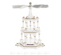 Piramide Arco Bianco, 2-stöckig, per Candele D=14mm Bxhxt 31,5 cmx38cmx31,5cm