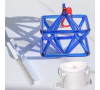 Piramide canora in cristallo di quarzo indaco trasparente Mokaba Merkaba, strumento musicale perfetto per la guarigione dei chakra, per meditazione e yoga, regalo per preghiera (12,7 cm + borsa)