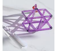 Piramide canora in cristallo di quarzo viola otticamente chakra, Mokaba Merkaba, per guarigione del suono, meditazione, regalo yoga per preghiera (17,8 cm)