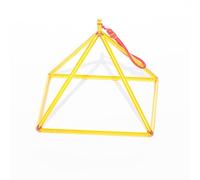 Piramide canora in cristallo giallo per la guarigione del suono, chakra del suono, regalo per meditazione yoga, con attaccante in acrilico e valigia (30,5 cm)
