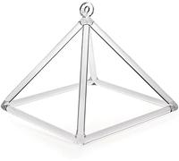 Piramide cantante in cristallo, per meditazione yoga e guarigione del suono, include bacchetta acrilica e custodia per il trasporto