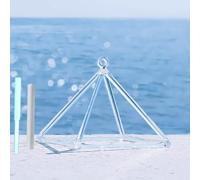 Piramide cantante in cristallo trasparente (6-12 pollici) Miglior regalo for la meditazione di guarigione del suono Terapia del suono Yoga Chakra Meditazione Guarigione Preghiera e riduzione dello st
